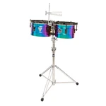 Latin Percussion 9-1/4"/10-1/4" Tony Succar Timbalitos Rainbow Black Nickel. Fixed Price $719.99.