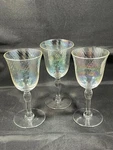 Elegant Iridescent Cordial Glasses Set Of 3 Mother Pearl Crystal Vintage. Fixed Price $33.99.