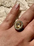 Georgian Citrine & Pearl Conversion Ring. Fixed Price $1350.00.
