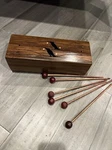 Hardwood Tongue Drum Vintage Rare Michael Thiele Signed 2004. Fixed Price $275.00.