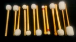 Tom Gauger Bass Drum Mallets. Fixed Price $400.00.