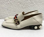 Gucci Marmont Gg Peyton Faux Pearl Leather Collapsible Heel Pump 38 Eu Us C327. Fixed Price $206.08.