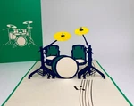 Set Pop Up Card. 3D Drummer Birthday/father's Day/thank You/get Well. Fixed Price $11.99.