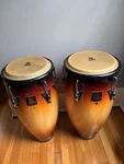 Lp Aspire Wood Conga Drum Pair 2-PIECE Set, Analog, Sunset Fade Finish. Fixed Price $160.00.