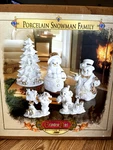 Grandeur Noel 2000 Porcelain Snowman Family Collectors Edition 5 Pieces Box. Fixed Price $79.99.
