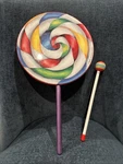 Remo Kids Percussion 10 Lollipop Drum Rainbow Swirl + Mallet - Custom Handle!. Fixed Price $24.99.