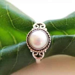 Natural Pearl Ring 925 Sterling Silver Handmade Woman Dainty All Size C 249. Fixed Price $14.80.