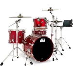 Drum Workshop Dwe 4-PIECE Kit Bundle Black Cherry Metallic Lacquer. Fixed Price $7699.00.
