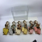 Hand Carved Wooden Musicians Thailand Or Bali, Traditional Attire & Instruments. Fixed Price $19.98.