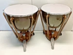 Pair Of Ludwig Copper Timpani Drums With New Remo Heads Tympani. Fixed Price $1599.99.
