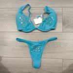 Bn Vintage Ann Summers Embellished Latin Spirit Aqua Bra/thong Set Sz 34D /10-12. Fixed Price $53.73.