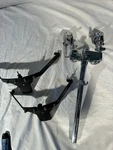 Tama Double Tom Post With 10 And 12 Star Cast Rims Mounts Brackets.. Fixed Price $119.99.