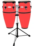 Toca Synergy Fiberglass Conga Drum Set W/ Stand - Red. Fixed Price $419.99.