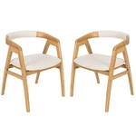 Costway Set Of 2 Leisure Bamboo Chairs Dining W/ Curved Back & Foot Pads. Fixed Price $154.99.