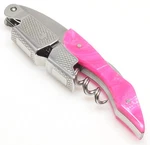 Pink Handle Professional Corkscrew Double Hinge Deluxe Waiters Wine Key. Fixed Price $10.95.