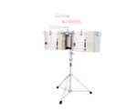 Latin Percussion 15" And 16" Prestige Thunder Timbales - Stainless Steel. Fixed Price $699.99.