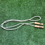 Vintage 1984 Olympics Everlast Wood Handled Jump Rope Model 4494-(9.5). Fixed Price $15.00.