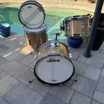 Vintage Ludwig 1960S Club Date 4 Piece Drum Set Champagne Sparkle With Mods. Fixed Price $1500.00.