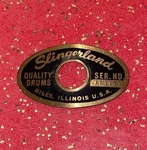 Vintage Slingerland Black/brass Drum Badge Snare/bass/tom - Niles, Ill Usa. Fixed Price $49.99.