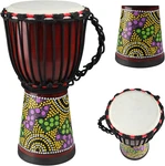 Wood Djembe Drum, 8.5'' X 16''CARVED Mahogany African Drums With Goatskin Drumhe. Fixed Price $79.99.