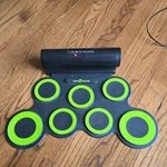 Roll-up Practice Electric Drum Set With Silicone Pads, Pedals, (no Sticks). Fixed Price $22.99.