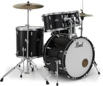 Pearl Roadshow 5-PIECE Complete Drum Set With Cymbals 22" Kick Jet Black. Fixed Price $707.18.