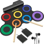 Electronic Drum Set Kids 7-PAD Roll-up Practice Toy With Headphone. Fixed Price $74.23.
