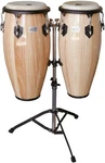 Toca Pro Players Series Wood Conga Drum Set W/ Double Stand. Fixed Price $549.99.