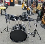 Ddrum 5PC Set Complete With Throne And Hardware - Black Shell Finish. Fixed Price $279.00.