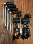 6 Drum Clamps W/l Bars Alesis Nitro (1 1/8" X 3/4") Electronic Kit Mount Pad. Fixed Price $41.95.