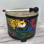 Remo Kids Percussion Rain Forest Floor Tom Drum 10" Animal Design With Mallet. Fixed Price $28.95.