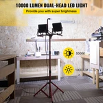 Vevor Led Work Light With Stand, 10000 Lumen Dual-head 27.6". Fixed Price $71.95.