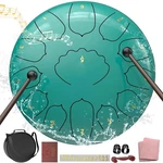 Steel Tongue Drum 12 Inch 13 Note Handpan Lake Blue Major Rain Outside Garden. Fixed Price $89.99.