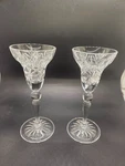 Vintage Cristal Arques Durand Pattern Crystal Candle Sticks 7IN Tall Set Of 2. Fixed Price $29.00.