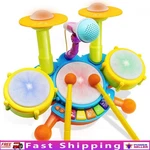 Colorful Kids Drum Set Musical Toy Educational Gift Sound Effects Led Lights New. Fixed Price $79.98.