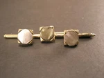 5/16" Gray Square Mother Of Pearl Vintage Formal Tux Prom Shirt Studs Set C364. Fixed Price $43.49.