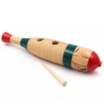 Gp Percussion GUIRO-2 Wood Fish Style With Scratcher, 12" Length. Fixed Price $19.99.