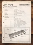 Roland E-30 Synthesizer Service Manual *original*. Fixed Price $24.97.