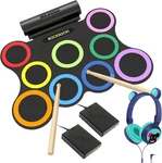 Electric Drum Set 9-PAD With Headphone, Bigger Roll-up Usb Midi Game,. Fixed Price $106.66.