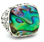 Video Samuel 925 Sterling Silver Natural Abalone Pearl Artisan Ring Designer. Fixed Price $69.00.