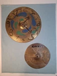 Wall Art Drum Cymbals Set Tama 20" Ride & 14" Excel Damaged And Made Into. Fixed Price $120.00.