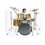 Acrylic Drum Shield Screen DS1 Four Panels 2' X 4' With Living Hinges. Fixed Price $300.00.