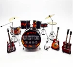 Miniature Drum Kit Led Zeppelin 3 Guitars Collectible Rock Band Display Gift 1/6. Fixed Price $42.00.