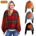 Heated Blanket Shawl W/ Zipper Electric Throw Wrap For Women 3 Heating Level. Fixed Price $33.92.