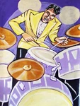Gene Krupa Painting Jazz Drum Boogie Cd Big Band Let Me Off Uptown Slingerland. Fixed Price $599.99.