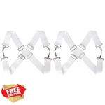 Milisten Adjustable Bass Drum Strap Harness Double Shoulder Belt Metal Clips. Fixed Price $27.99.