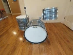 Vintage Ludwig Blue Oyster '65 Super Classic Outfit, Original Bd Heads Collector. Fixed Price $3495.00.
