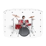 Pennzoni Drum Shield 6FT Acrylic Panels W/ Deflector & Bright Chrome Hinges. Fixed Price $318.95.