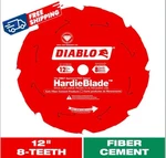 Diablo D1208DH ( 12-INCH X 8-TEETH ) Pcd Hardiblade Saw For Fiber Cement. Fixed Price $58.20.