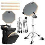 Best Azeam Drum Practice Set - 12" Grey Double Sided Silent Pad Kit With Snare. Fixed Price $57.12.